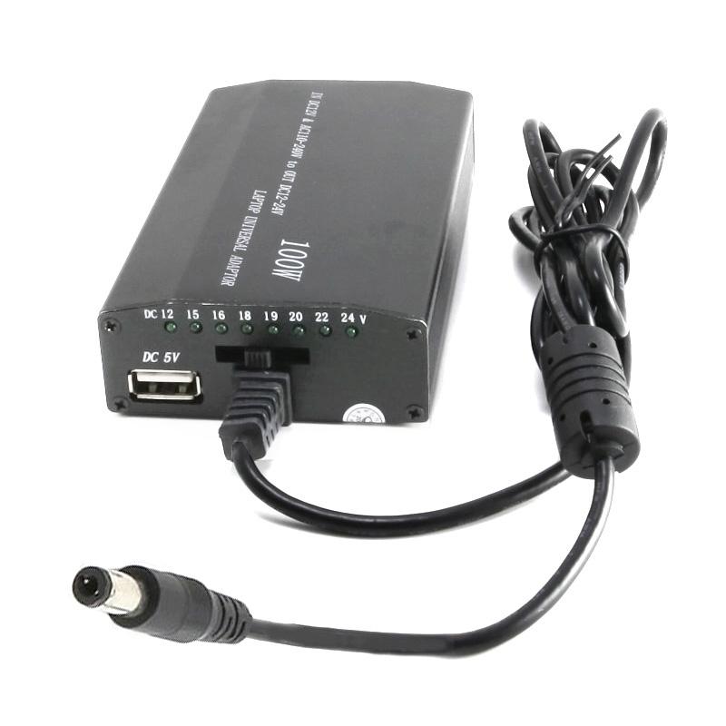 Adjustable 12-24V 120W AC/DC to Adapter Inverter Car Charger Laptop Power  Supply 