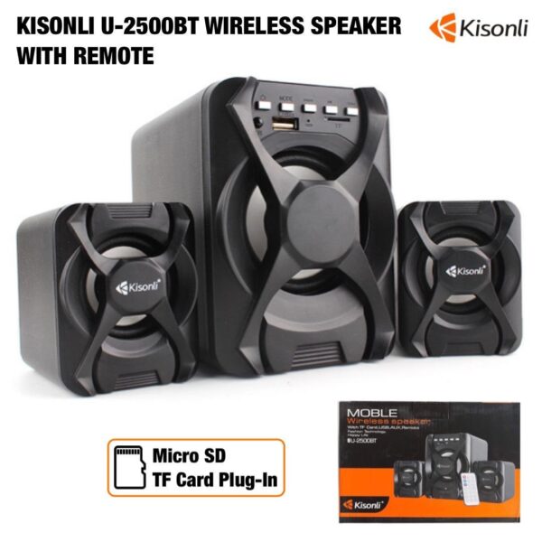 Kisonli U-2500BT Bluetooth Wireless Speaker Subwoofer - Image 3