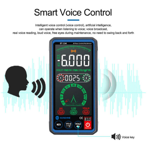 SUNSHINE DT-22AI Intelligent Voice Control Multimeter (English Version) - Image 2
